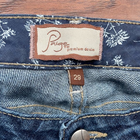 Paige Distressed Jeans Size 29 - Picture 2 of 6